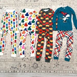 Hanna Andersson Kids Pajama Set, 4 Used Sets Size 5